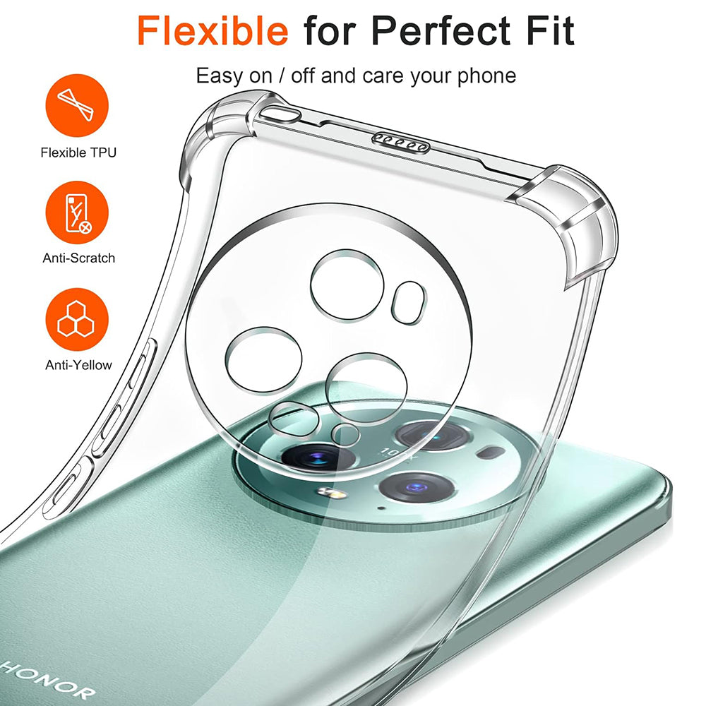Custodia per Honor Magic5 Pro, Techsuit, Shockproof Clear, Trasparente