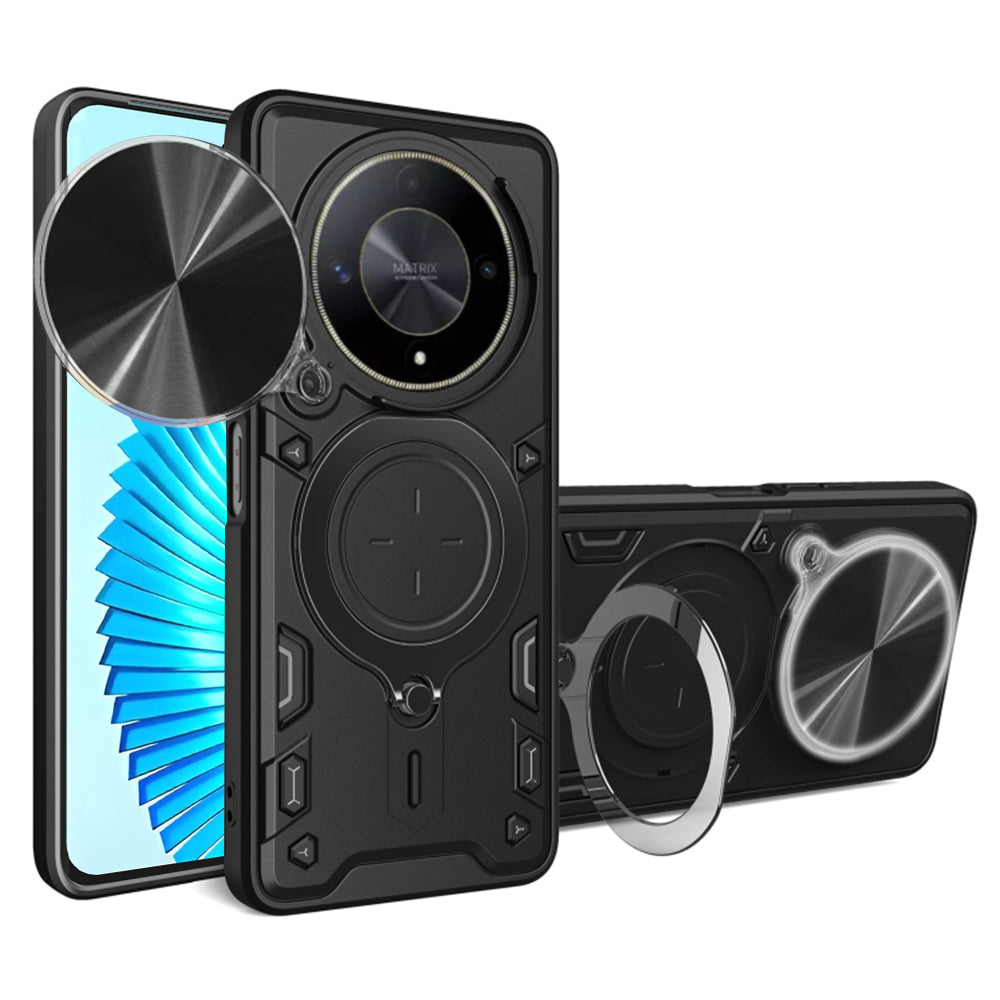 Coque pour Honor Magic6 Lite, Techsuit, CamGuard Pro, Noire