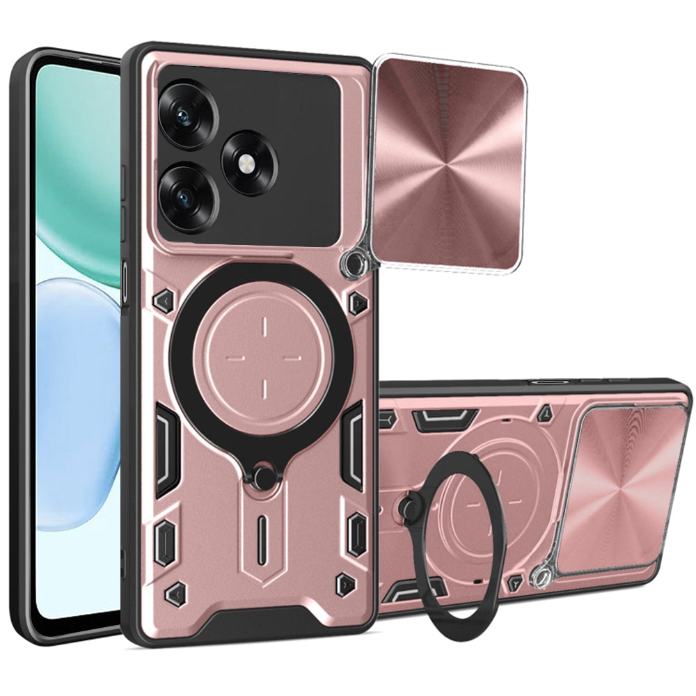 Custodia per Honor X5c Plus, Techsuit, CamGuard Pro, Rosa Dorato