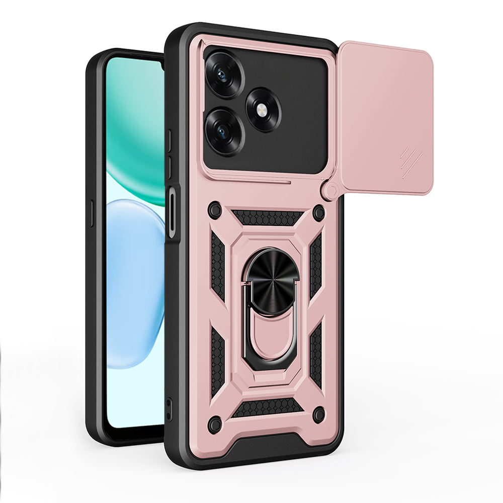 Custodia per Honor X5c Plus, Techsuit, CamShield, Rosa Dorato