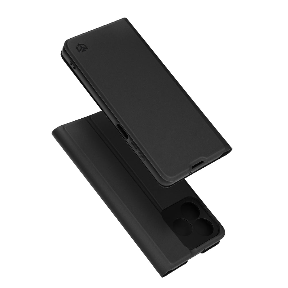 Custodia per Honor X5c Plus, Techsuit, Magskin Book, Nera