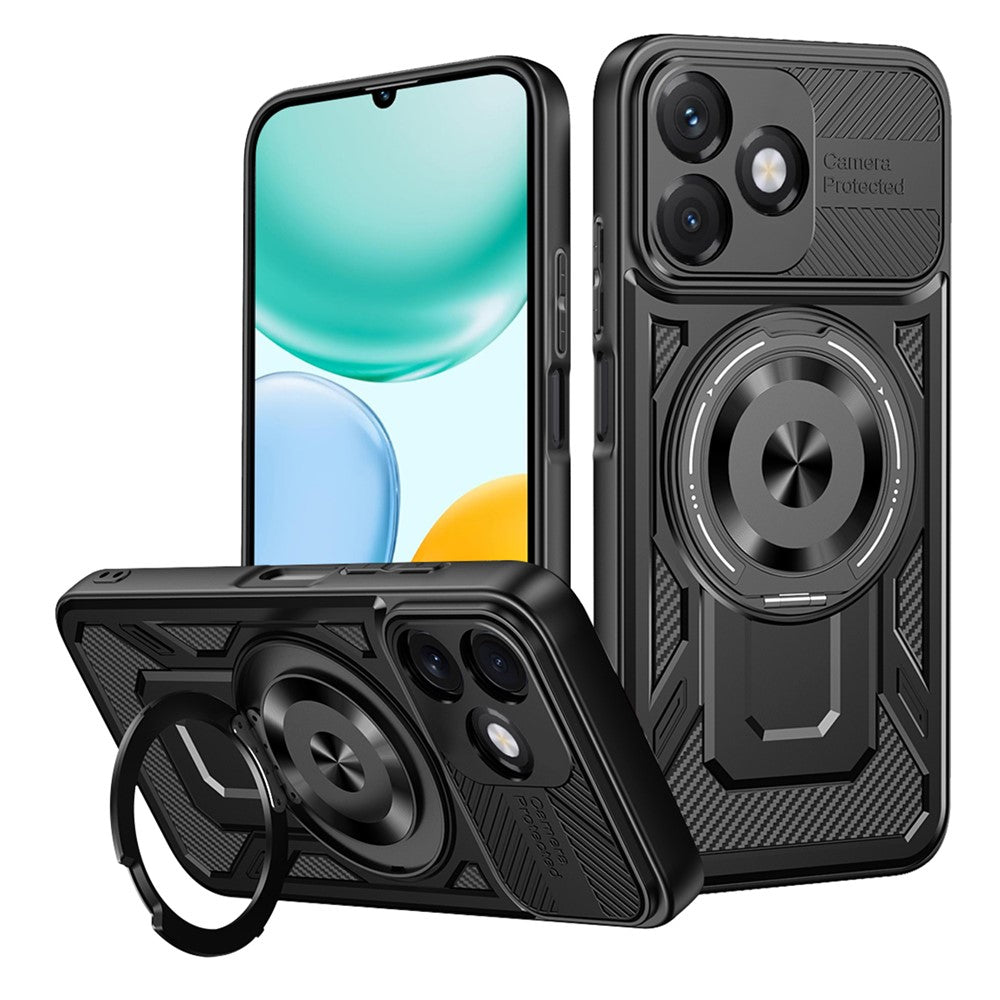 Custodia per Honor X5c Plus, Techsuit, RuggedCam, Nera