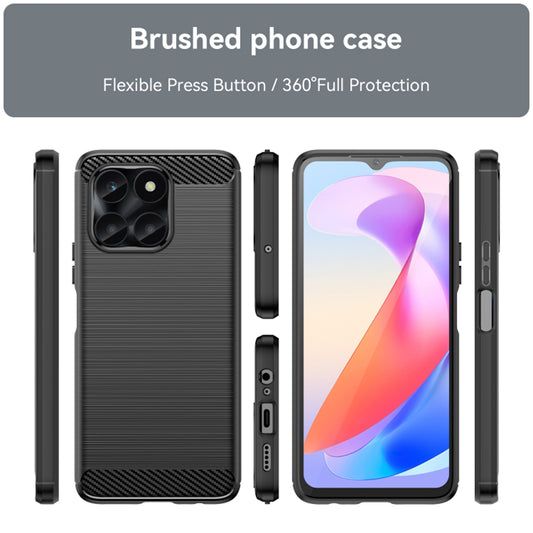 Hülle für Honor X6a, Techsuit, Carbon, Schwarz