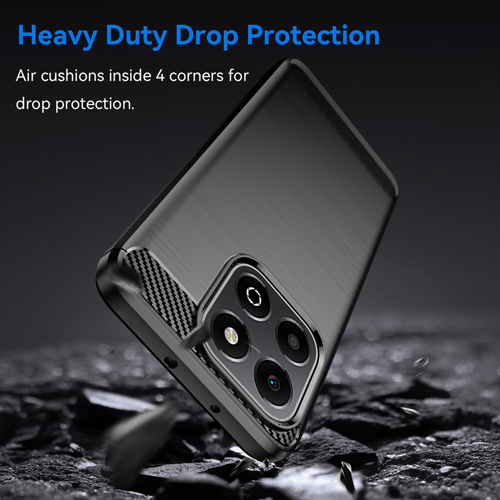 Custodia per Honor X6b, Techsuit, Carbonio, Nera