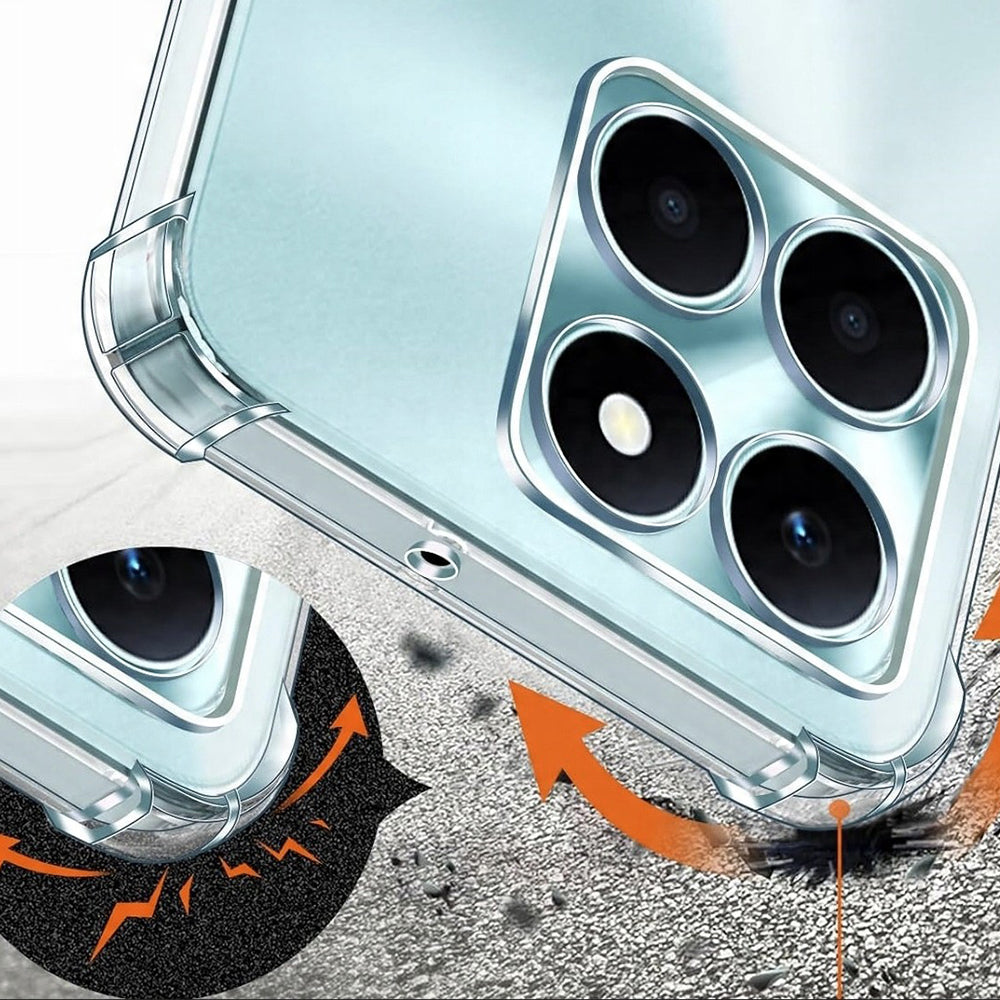 Custodia per Honor X6c, Techsuit, Shockproof Clear, Trasparente