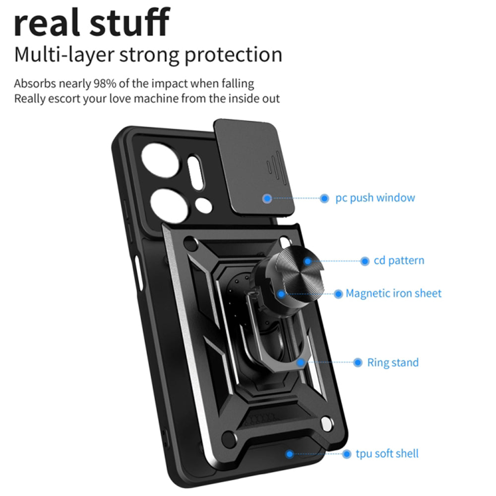 Custodia per Honor X7a, Techsuit, CamShield, Blu