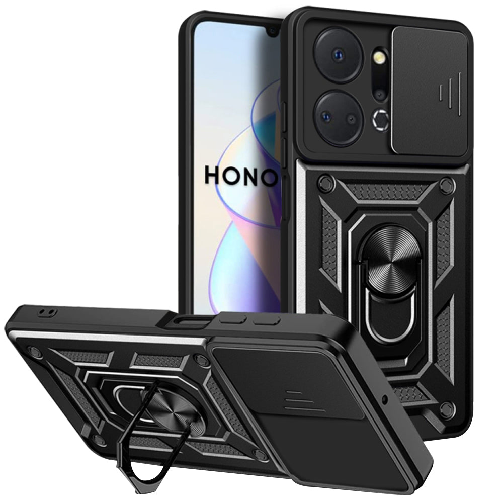 Custodia per Honor X7a, Techsuit, CamShield, Nera