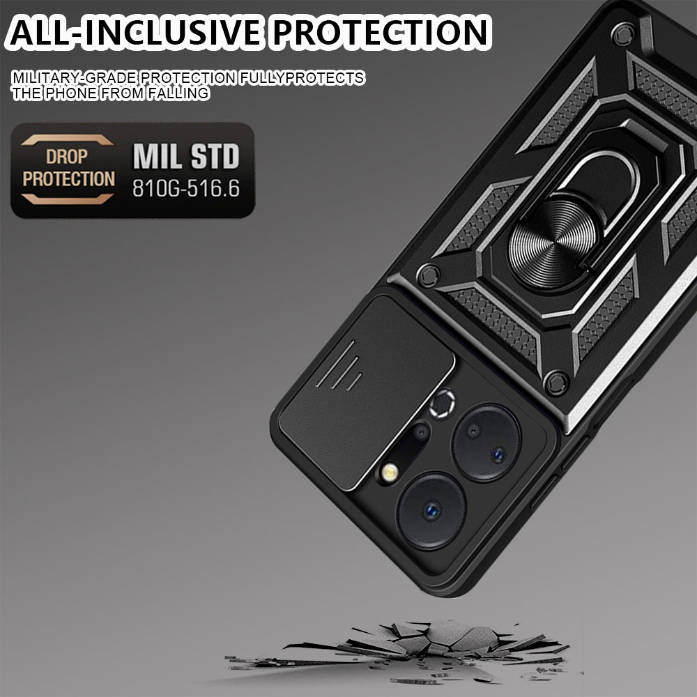 Custodia per Honor X7a, Techsuit, CamShield, Nera
