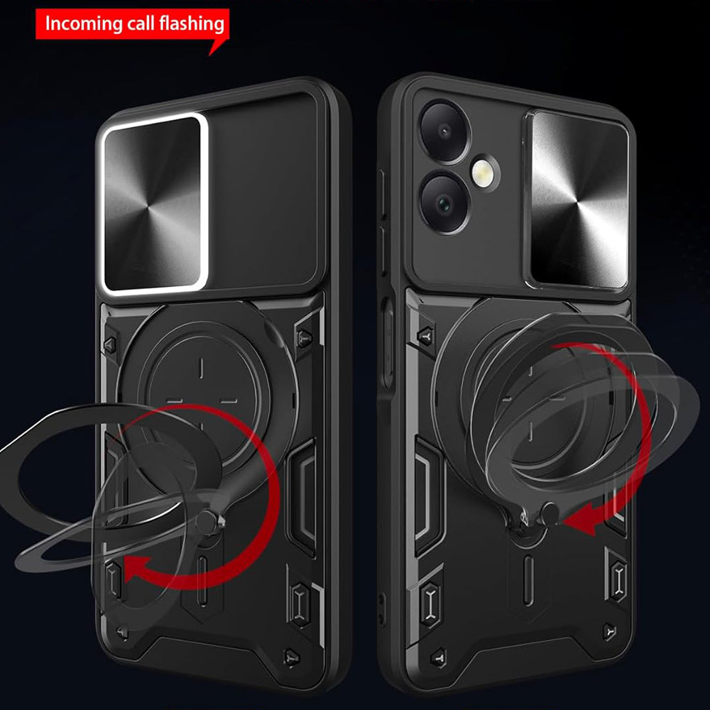 Coque pour Honor X7c / 200 Smart, Techsuit, CamGuard Pro, Noire