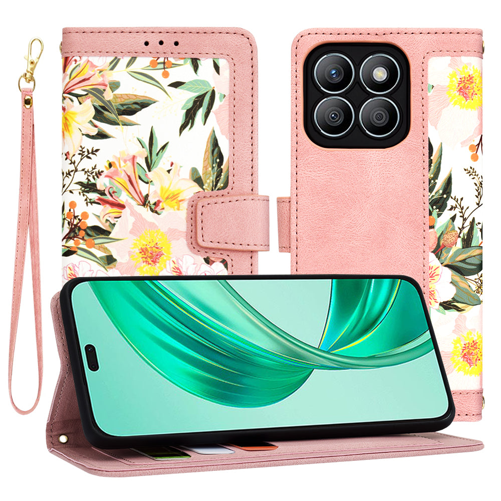 Coque pour Honor X8b, Techsuit, FlipCraft, Rose