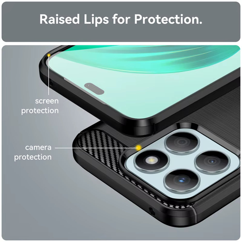 Custodia per Honor X8c, Techsuit, Carbonio, Blu
