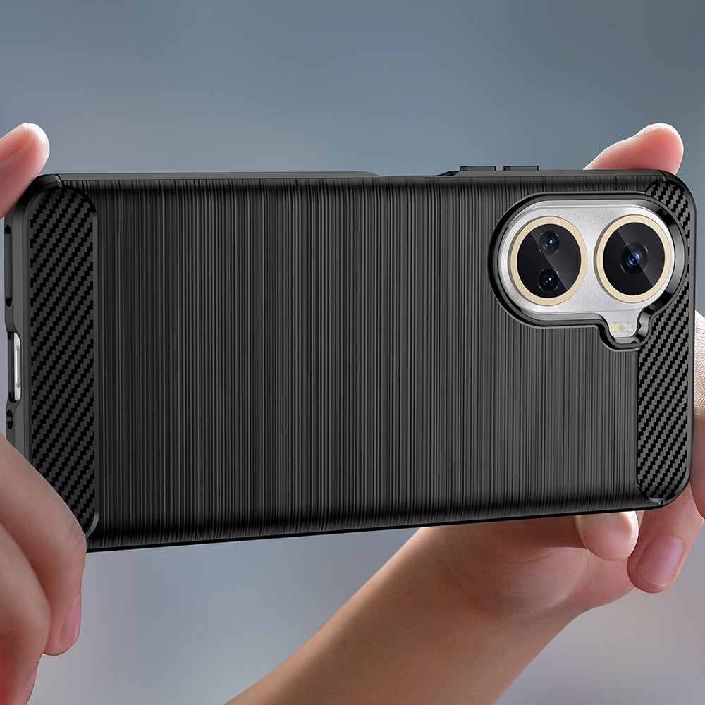 Custodia per Huawei nova 10 SE, Techsuit, Carbonio, Nera