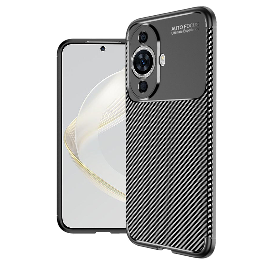 Custodia per Huawei nova 12s / nova 11, Techsuit, CarbonFiber, Nera