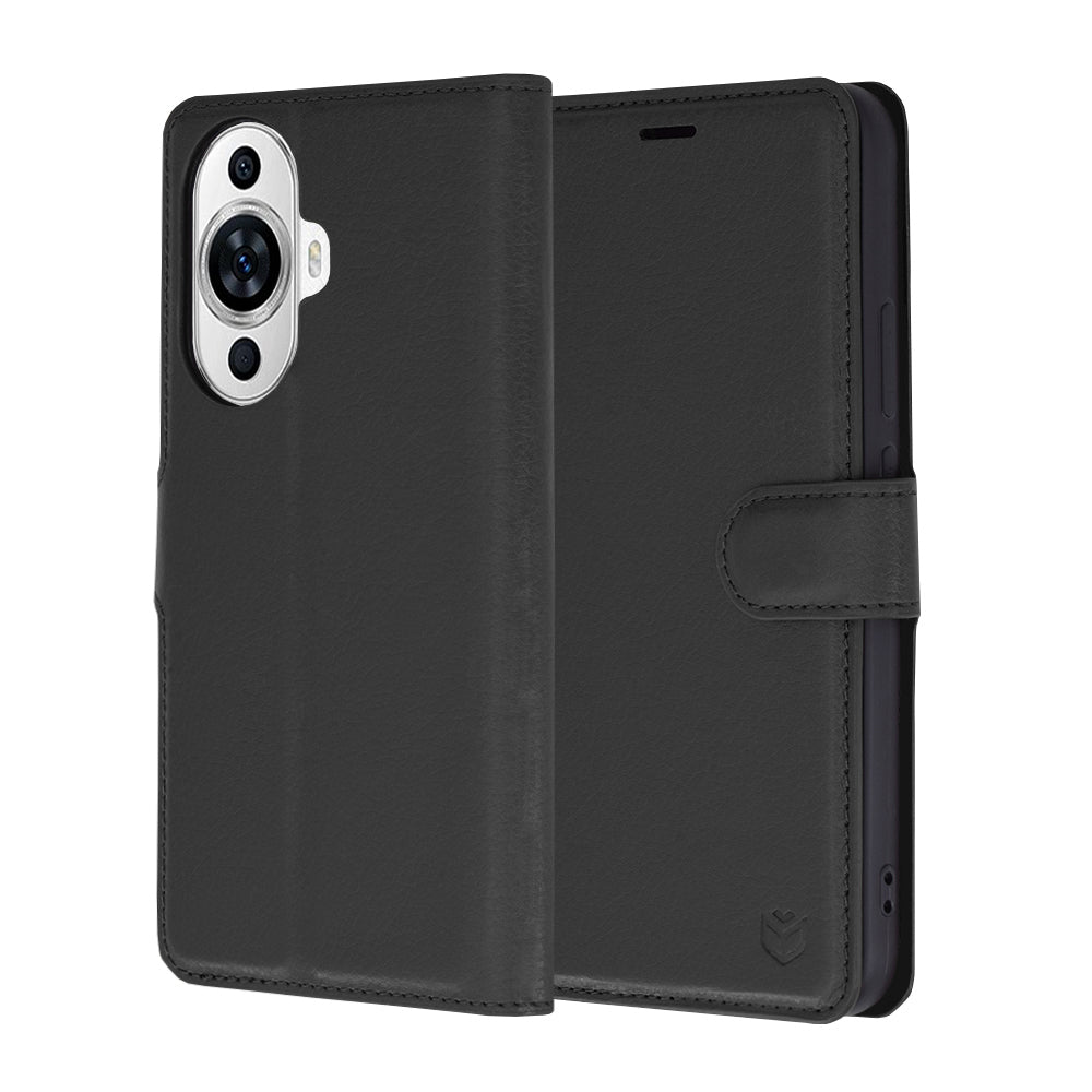 Coque pour Huawei nova 12s / nova 11, Techsuit, Leather Folio, Noire