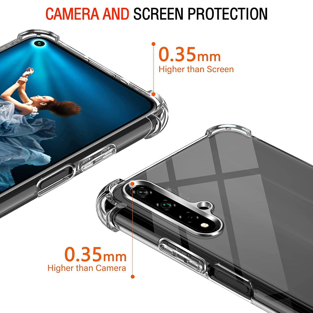 Coque pour Huawei nova 5T / Honor 20, Techsuit, Antichoc Claire, Transparente