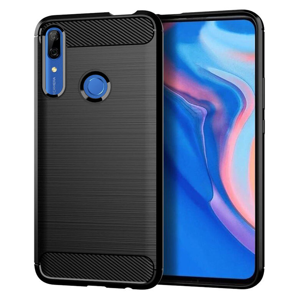 Custodia per Huawei P Smart Z, Techsuit, Carbonio, Nera