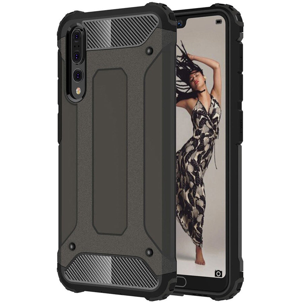 Custodia per Huawei P20 Pro, Techsuit, Hybrid Armor, Nera