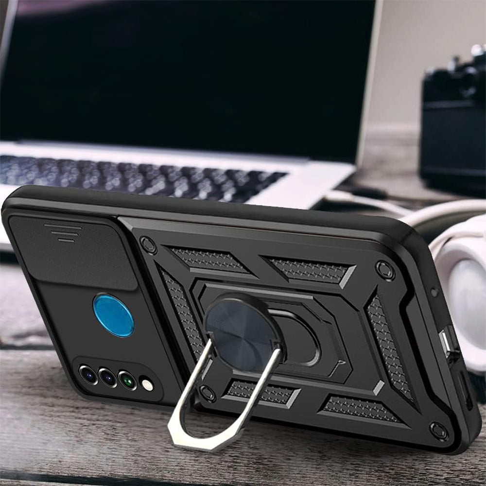Custodia per Huawei P30 lite New Edition / P30 lite, Techsuit, CamShield, Nera