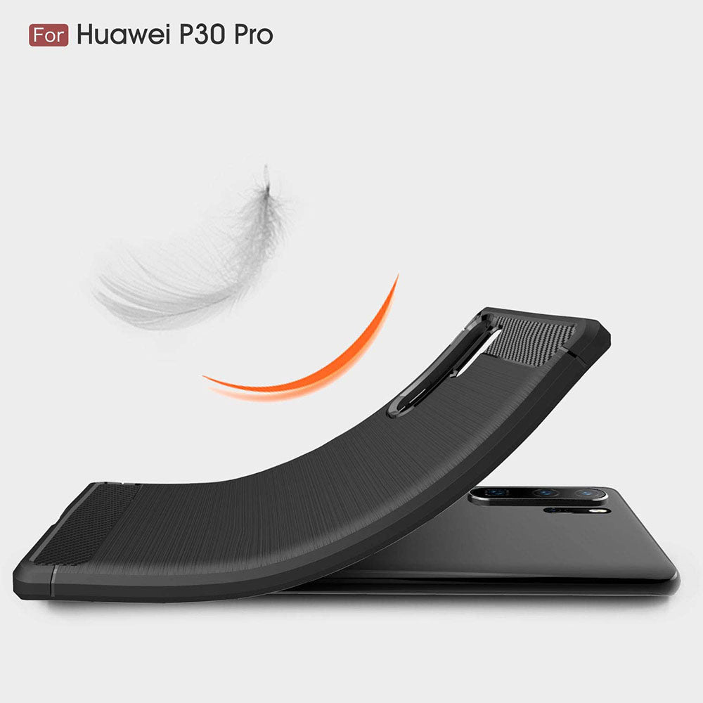 Custodia per Huawei P30 Pro New Edition / P30 Pro, Techsuit, Carbonio, Nera