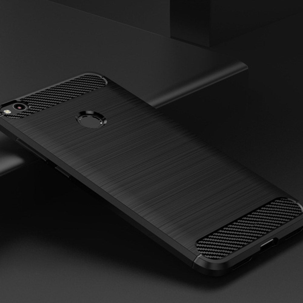 Custodia per Huawei P9 Lite (2017) / P8 Lite (2017), Techsuit, Carbonio, Nera