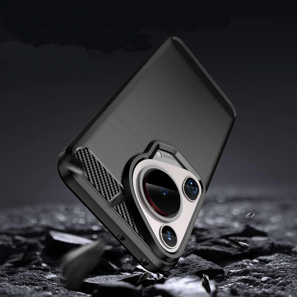Custodia per Huawei Pura 70 Ultra, Techsuit, Carbonio, Blu