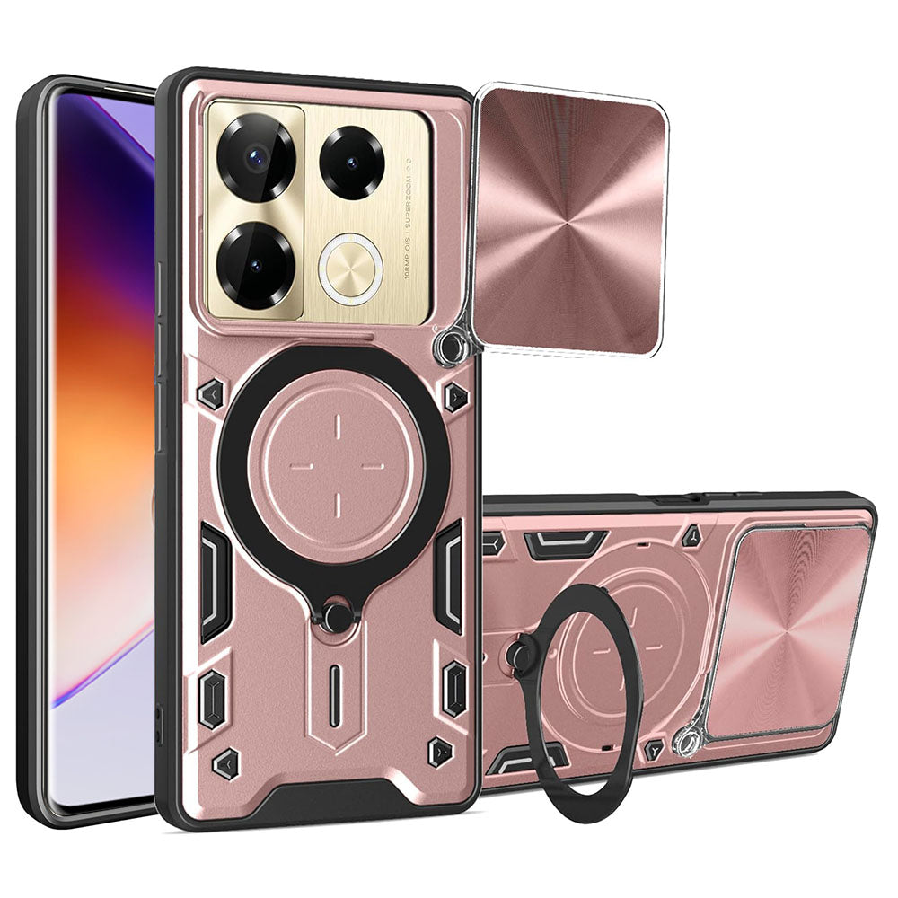 Custodia per Infinix Note 40 Pro+, Techsuit, CamGuard Pro, Rosa Dorato