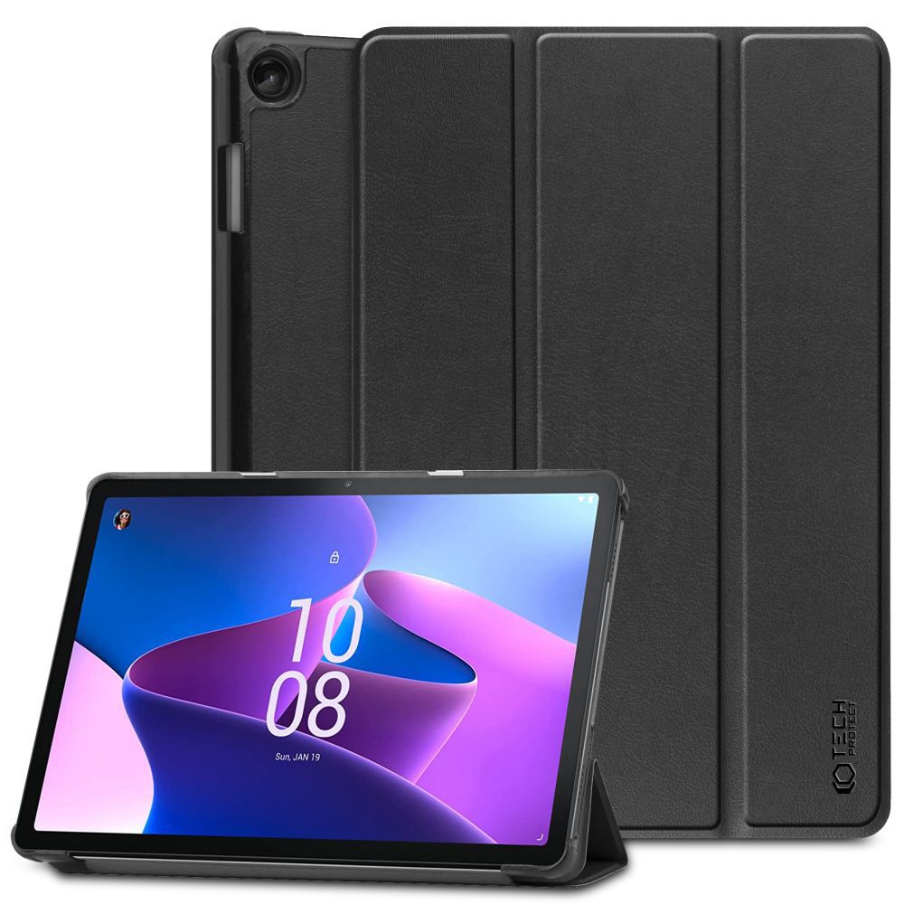 Custodia per Lenovo Tab M10 Gen 3, Tech-Protect, SmartCase, nero
