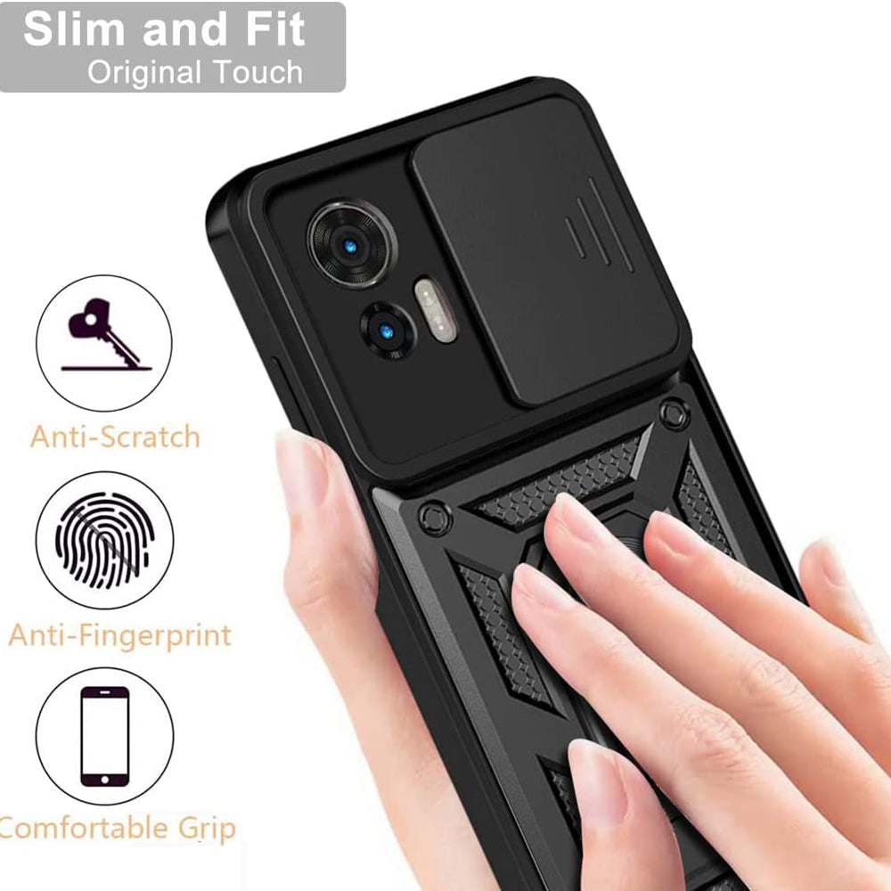 Custodia per Motorola Edge 30 Neo, Techsuit, CamShield, Nera