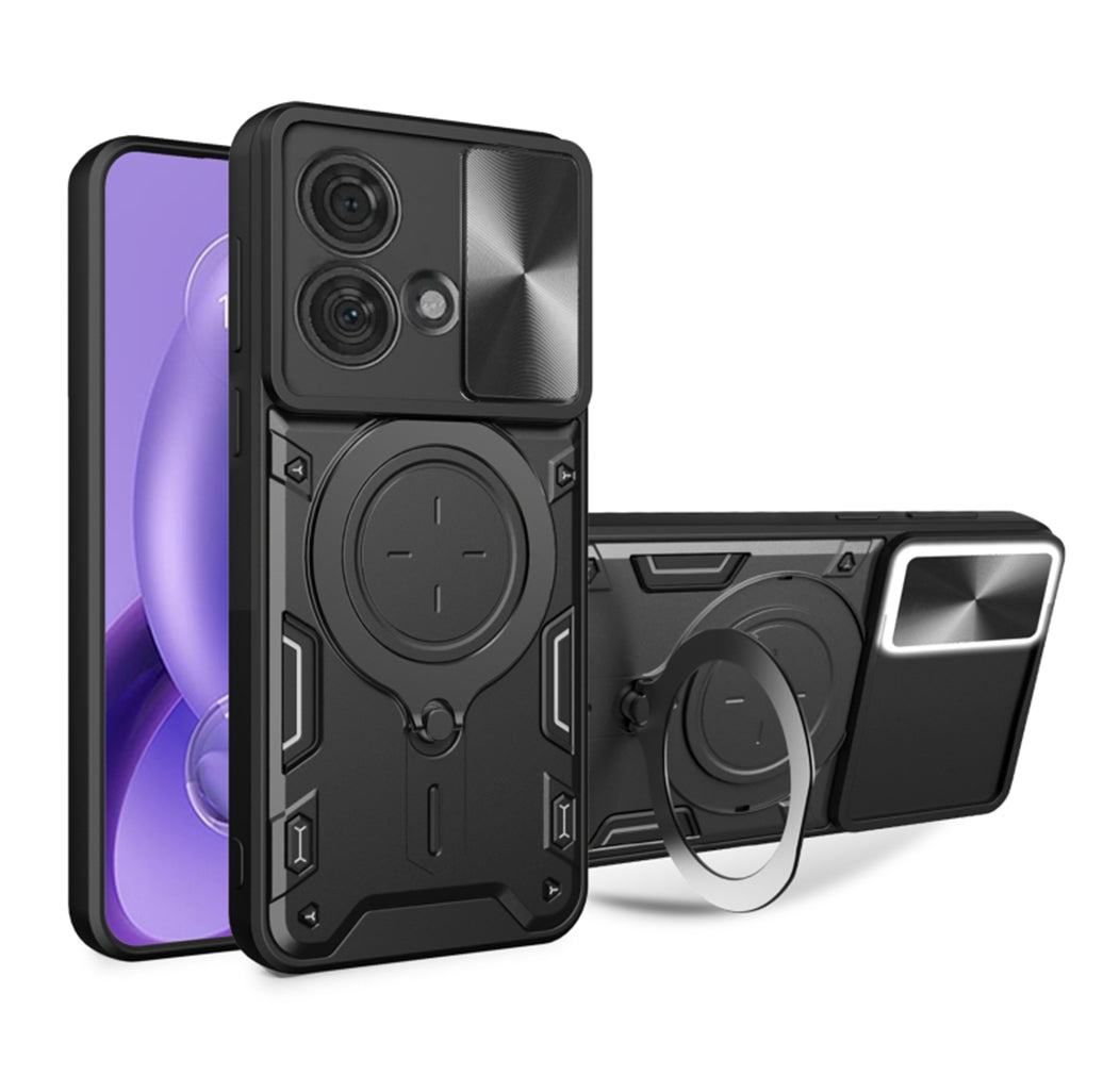 Coque pour Motorola Edge 40 Neo, Techsuit, CamGuard Pro, Noire