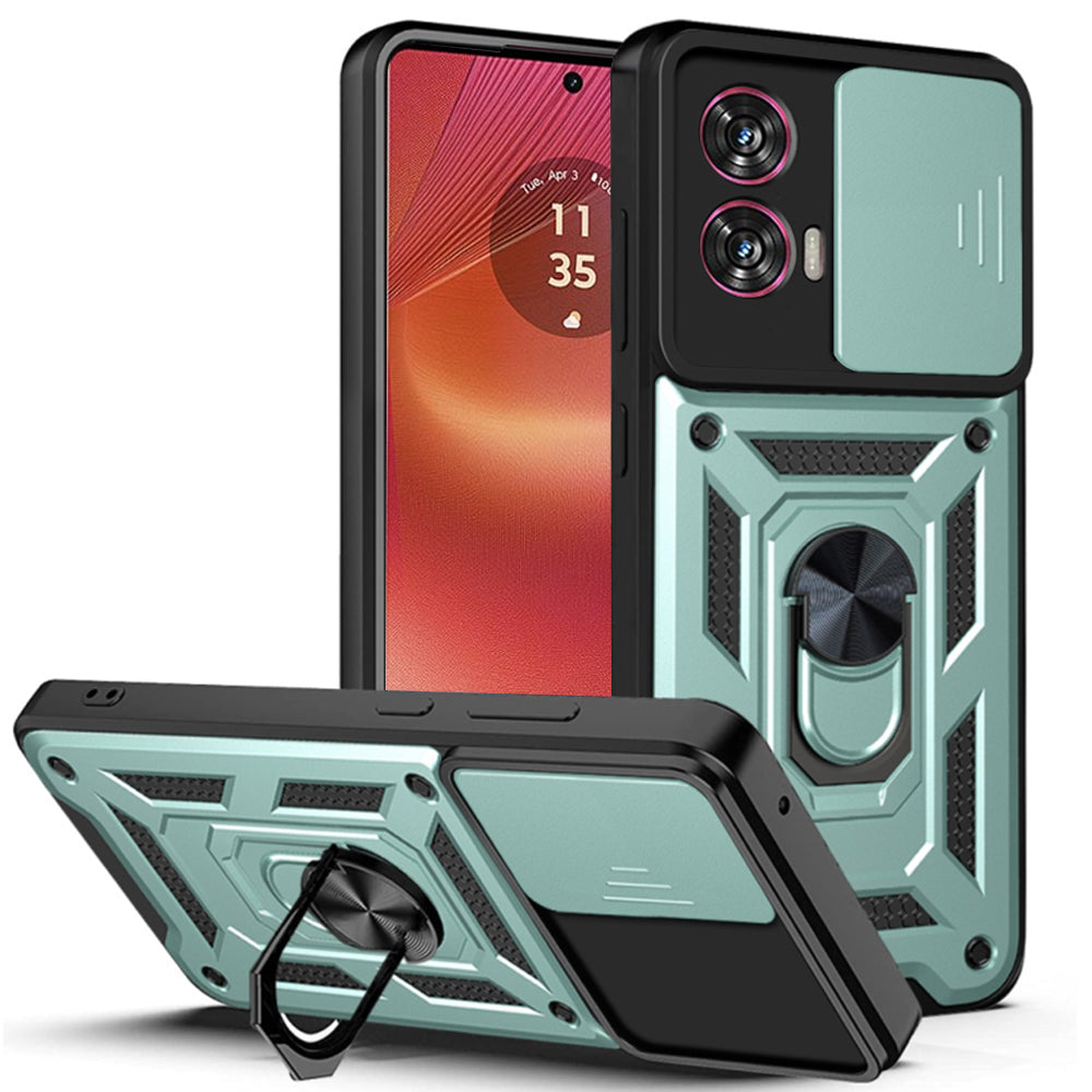 Étui pour Motorola Edge 50 Fusion, Techsuit, CamShield, Vert