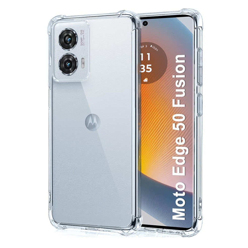 Custodia per Motorola Edge 50 Fusion, Techsuit, Shockproof Clear, Trasparente