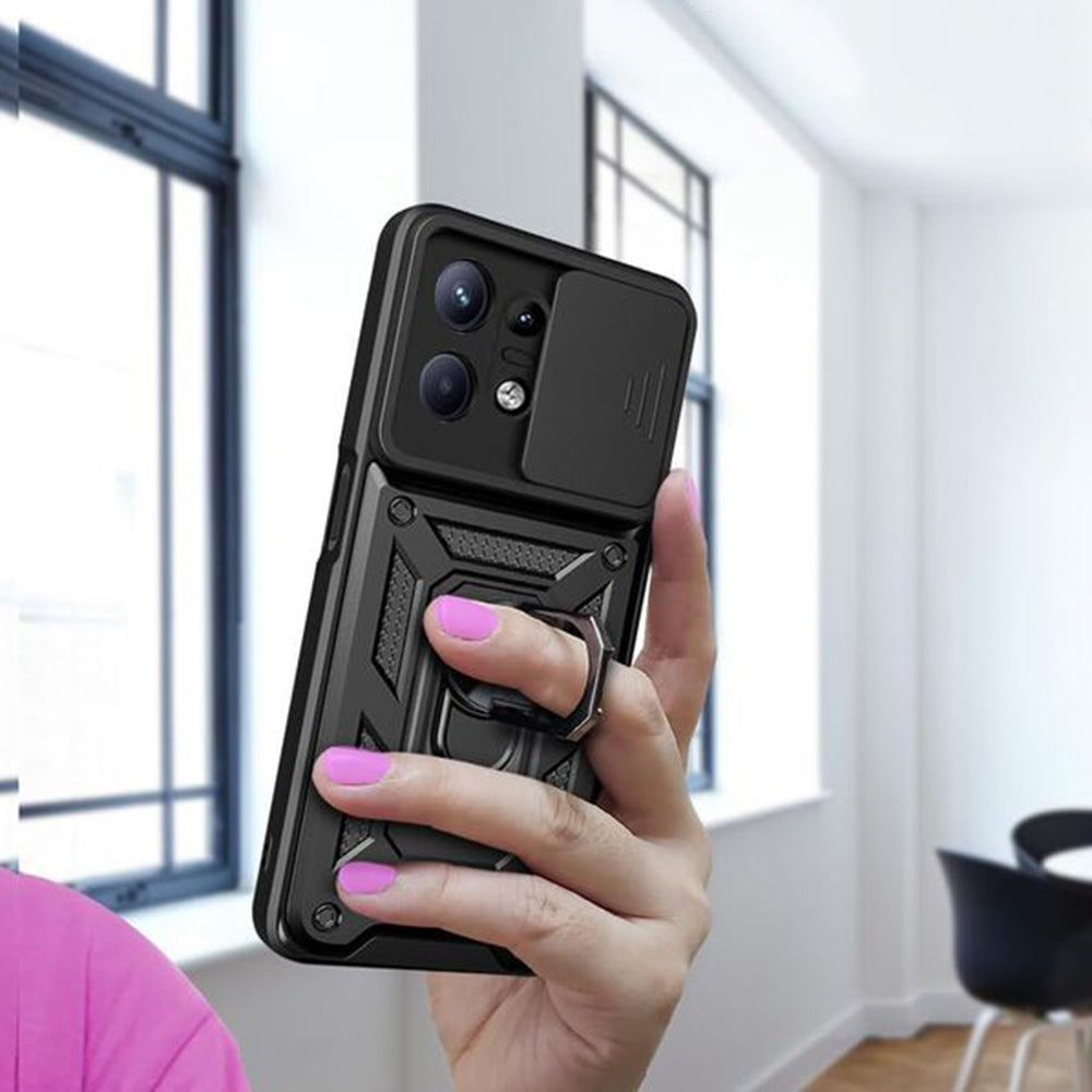 Custodia per Motorola Edge 50 Pro, Techsuit, CamShield, Nera