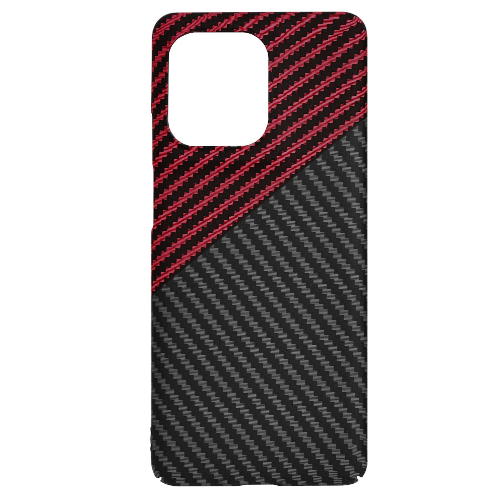 Custodia per Motorola Edge 50 Pro, Techsuit, Carbonite FiberShell, Nero Rosso