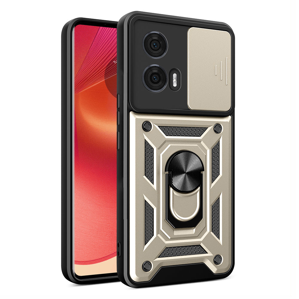 Custodia per Motorola Edge 50, Techsuit, CamShield, Dorata