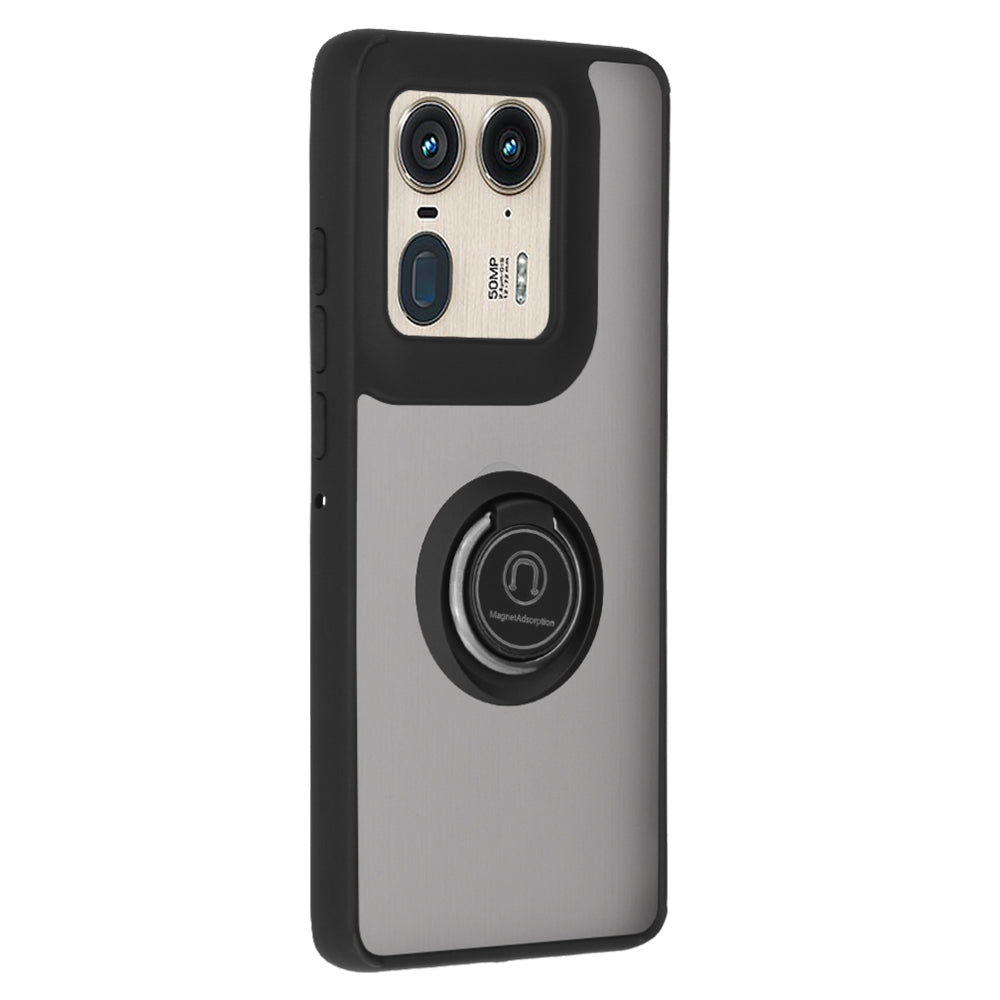 Custodia per Motorola Edge 50 Ultra, Techsuit, Glinth, Nera