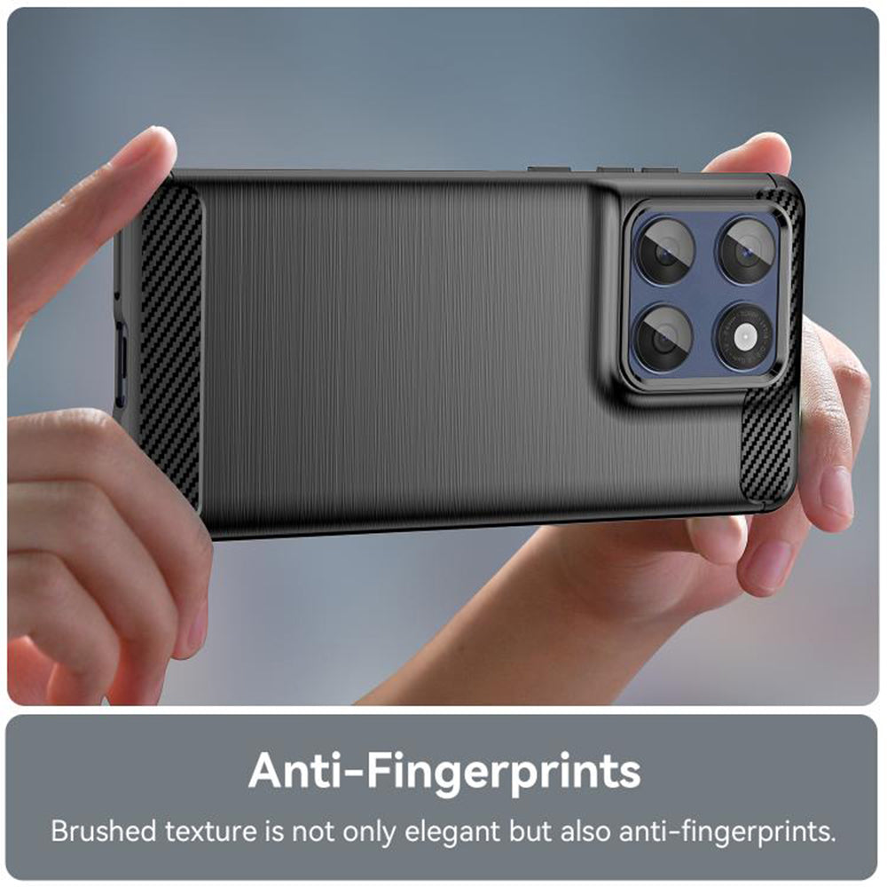 Custodia per Motorola Edge 60 Fusion / Edge 60, Techsuit, Carbonio, Nera