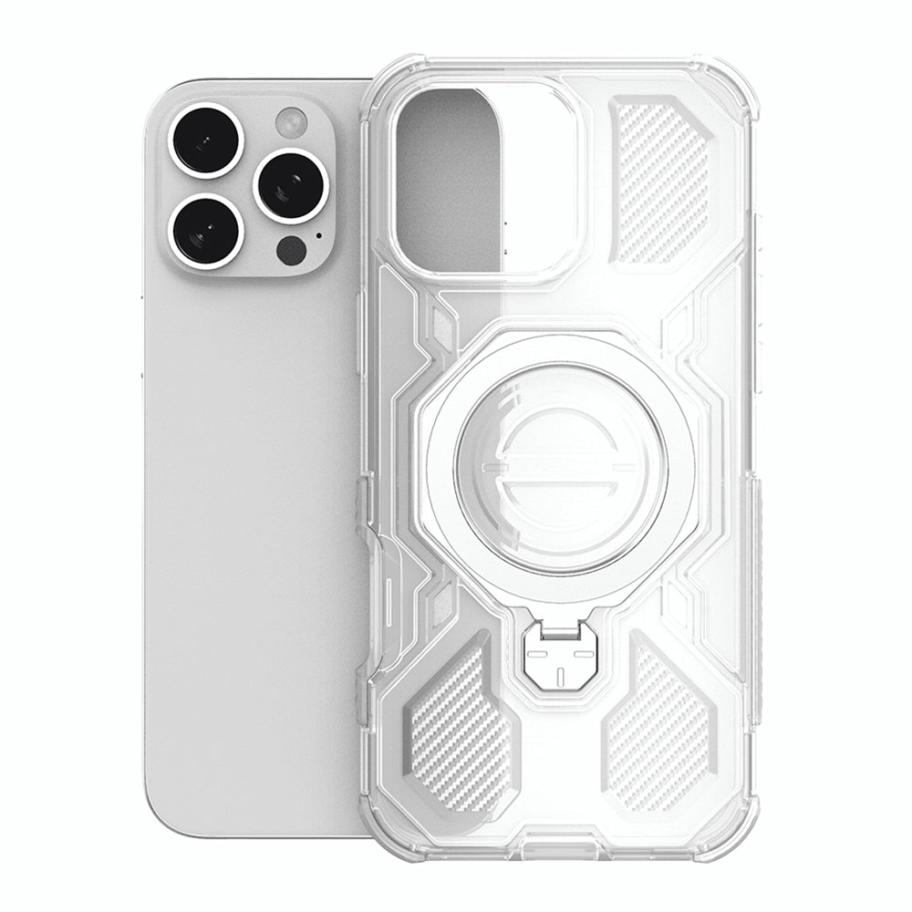 Custodia per Motorola Edge 60 Fusion / Edge 60, Techsuit, Carbon Shield Pro, Bianca