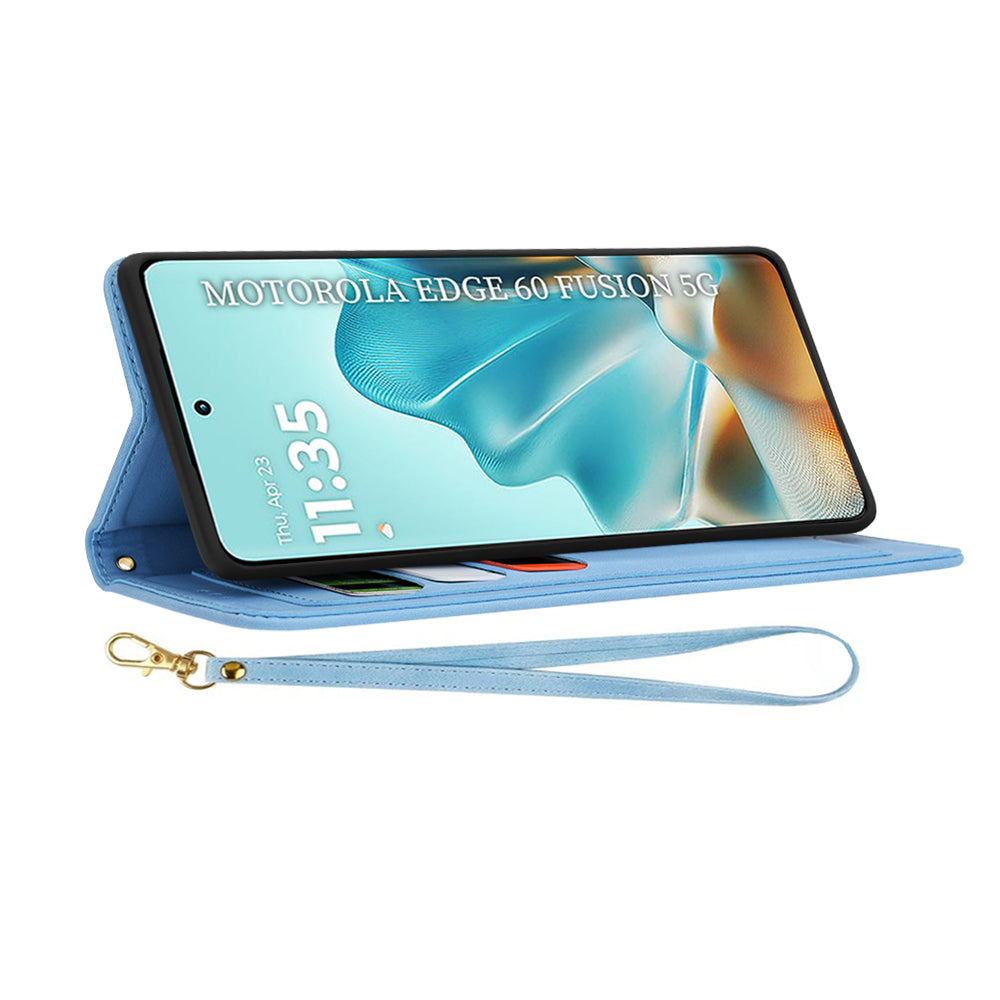 Custodia per Motorola Edge 60 Fusion / Edge 60, Techsuit, FlipCraft, Blu