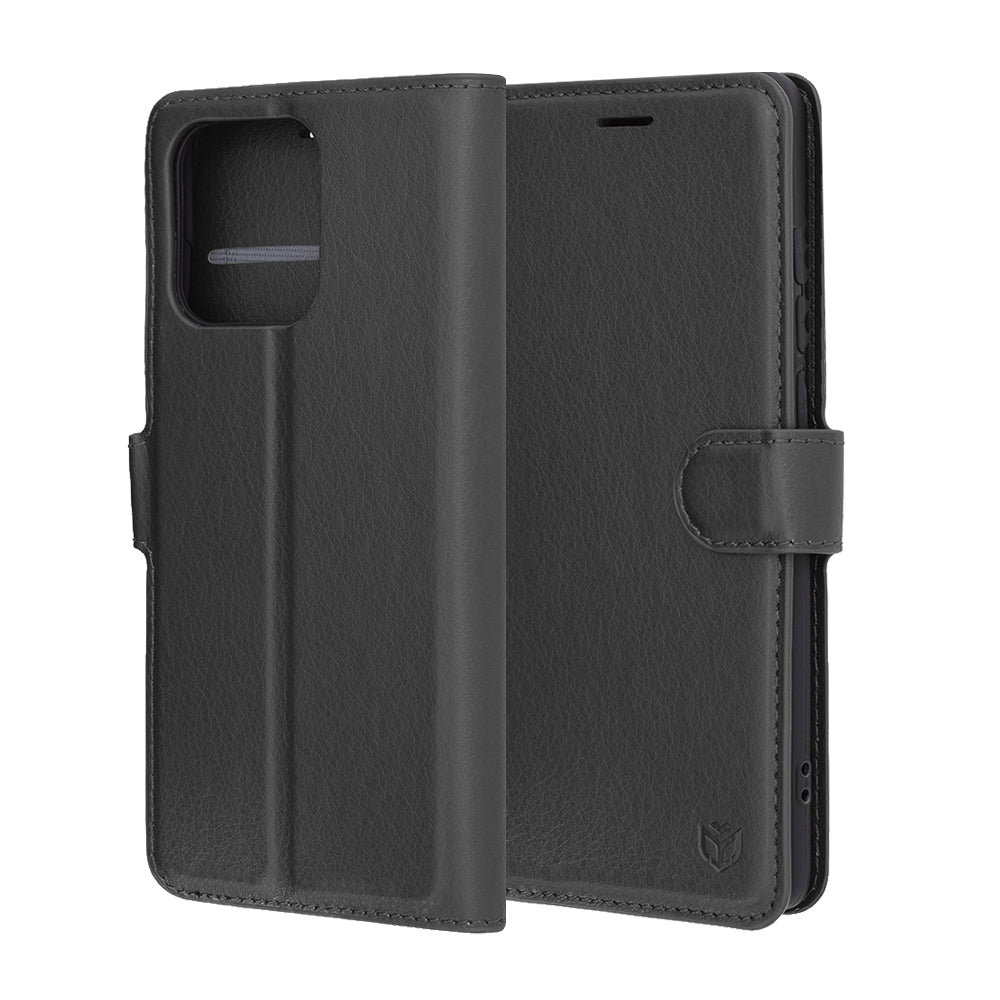 Coque pour Motorola Edge 60 Fusion / Edge 60, Techsuit, Folio en cuir, Noire