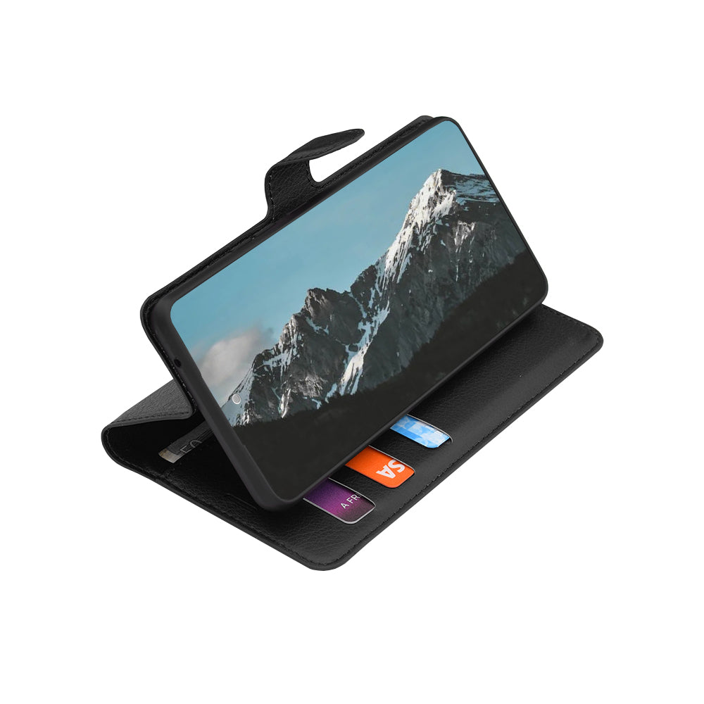 Custodia per Motorola Edge 70 Pro, Techsuit, Leather Folio, Nera