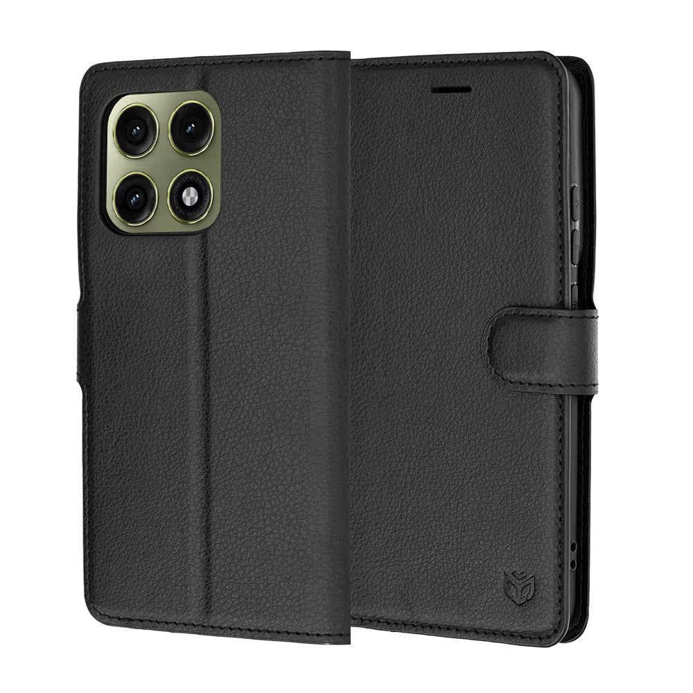 Custodia per Motorola Edge 70 Pro, Techsuit, Leather Folio, Nera