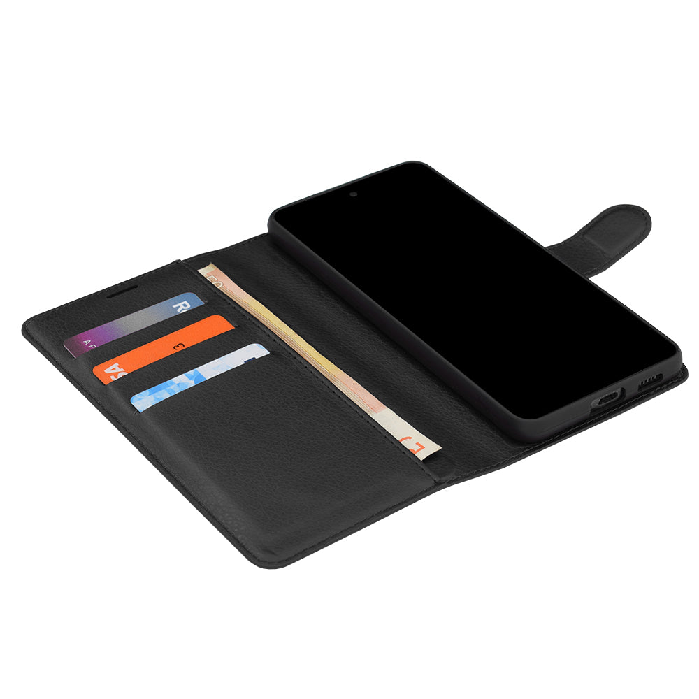 Custodia per Motorola Edge 70 Pro, Techsuit, Leather Folio, Nera