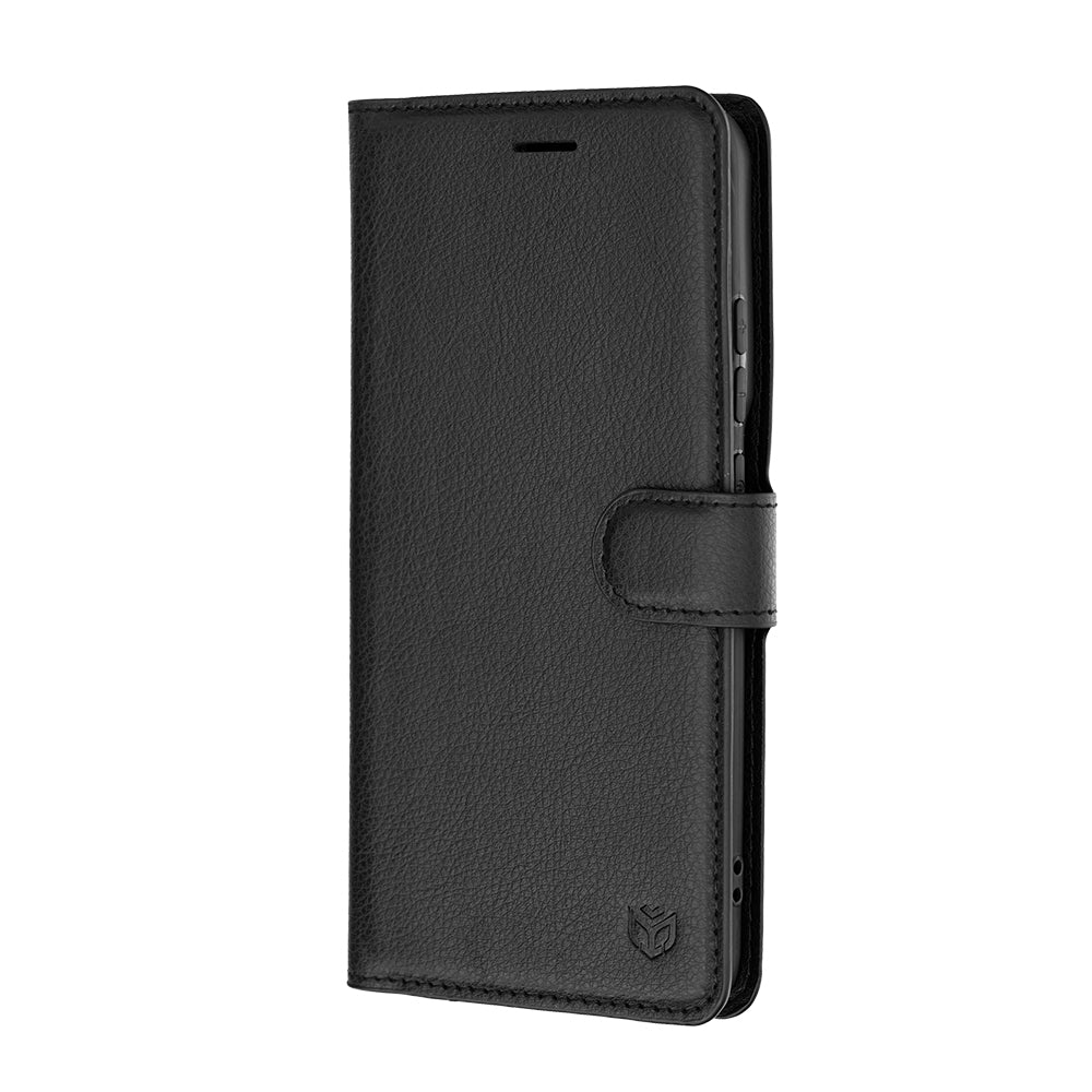 Custodia per Motorola Edge 70 Pro, Techsuit, Leather Folio, Nera