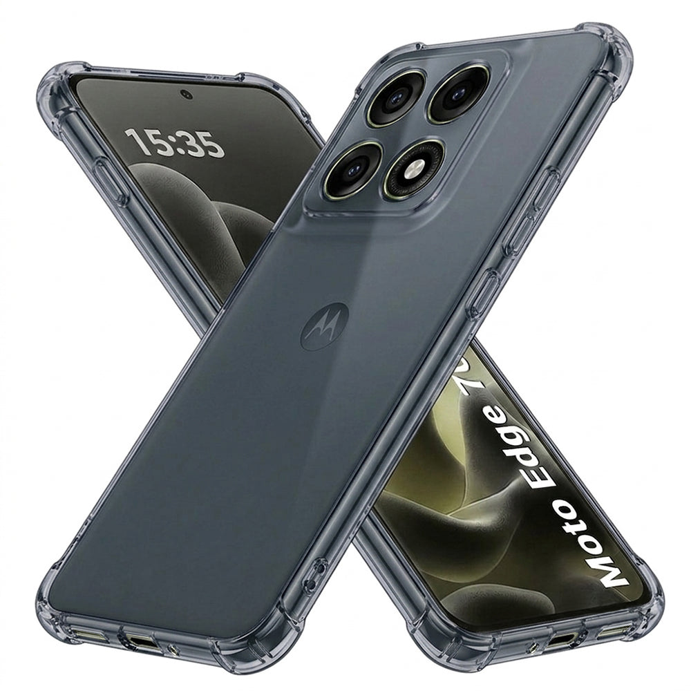 Custodia per Motorola Edge 70 Pro, Techsuit, Shockproof Clear, Fumo