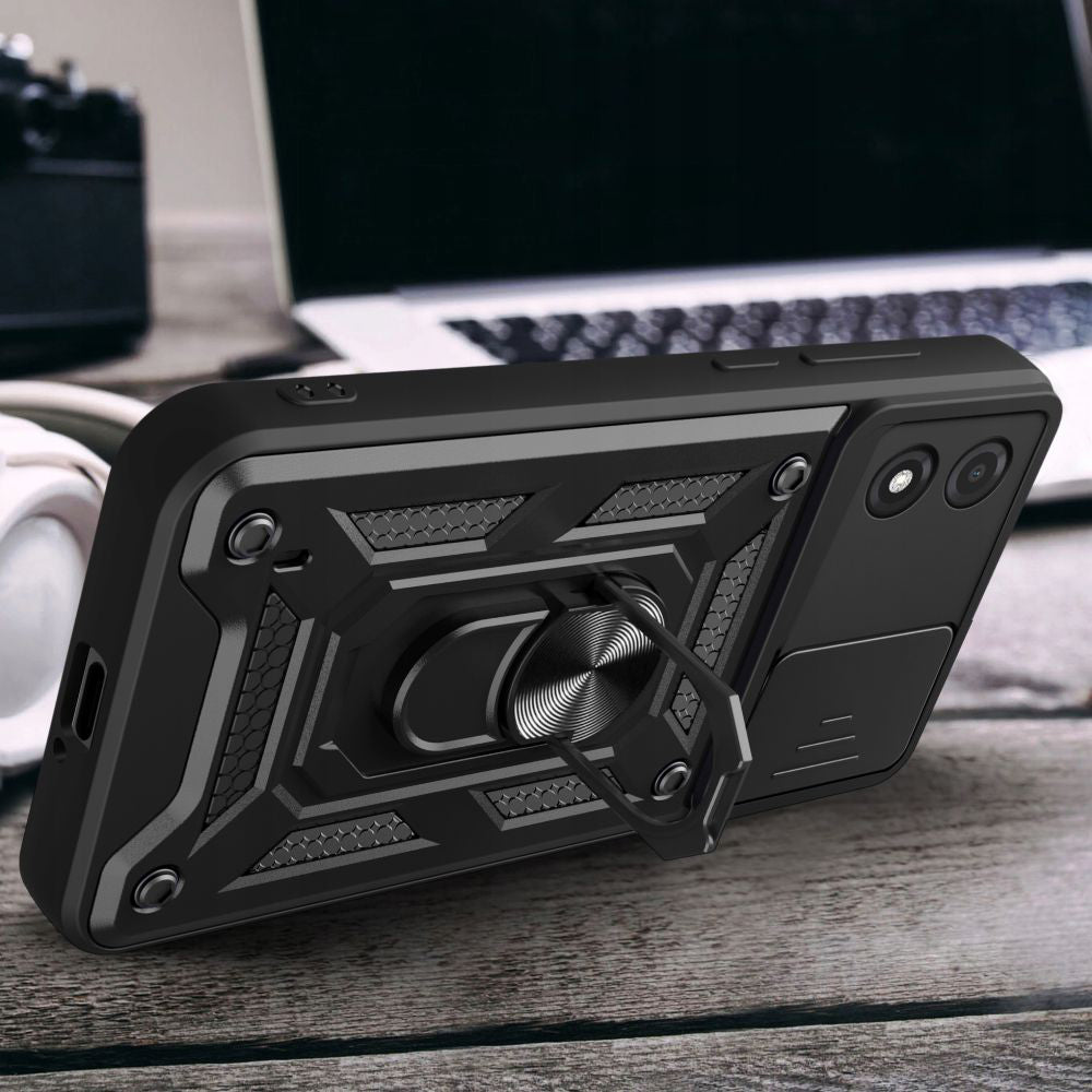 Custodia per Motorola Moto E13, Techsuit, CamShield, Nera