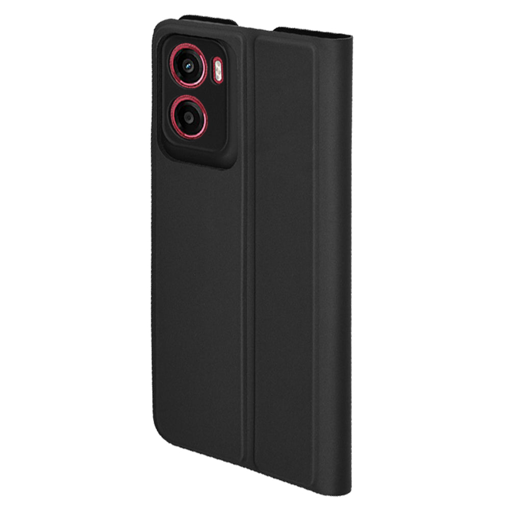 Custodia per Motorola Moto E15 / G05, Techsuit, Magskin Book, Nera