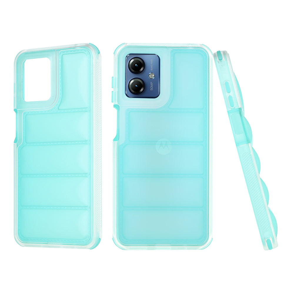 Coque pour Motorola Moto G14, Techsuit, Wave Shield, Turquoise