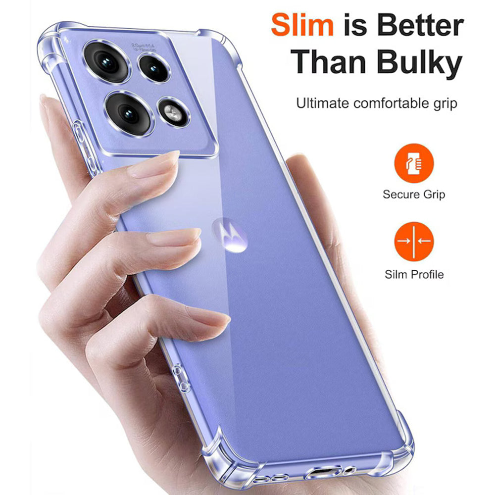 Custodia per Motorola Moto G15 / G15 Power, Techsuit, Shockproof Clear, Trasparente