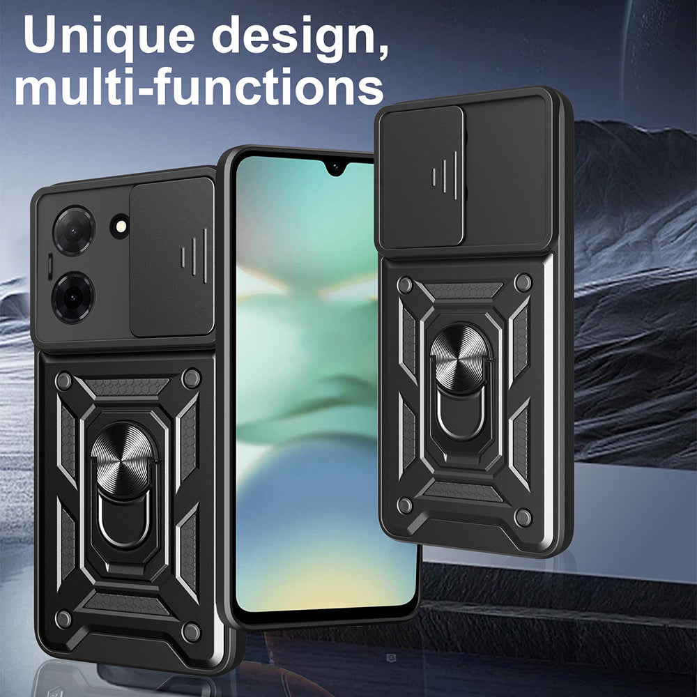 Custodia per Motorola Moto G37 Power, Techsuit, CamShield, Nera