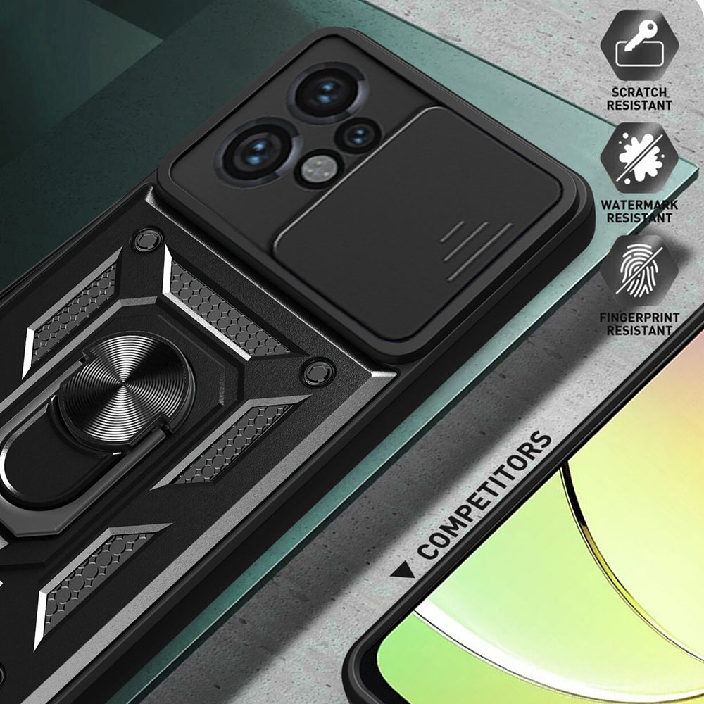 Custodia per Motorola Moto G45 / G34, Techsuit, CamShield, Nera